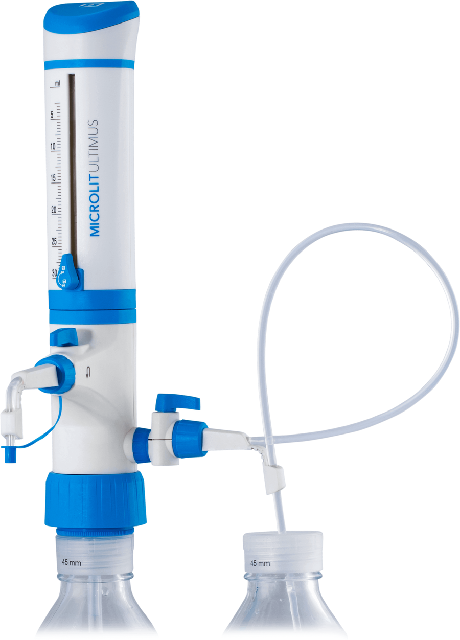 Şişe Üstü Dispenser · 0,25-2,5 mL, Çift Girişli (Dual Inlet™) — ULTIMUS ULT-2.5 · Microlit