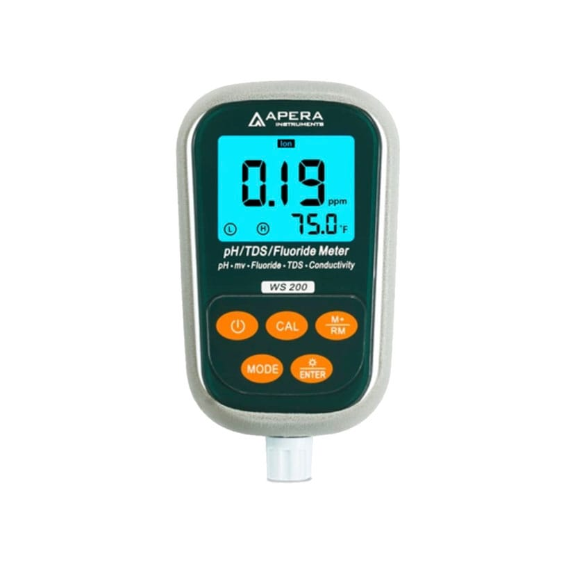 İyon Ölçer · Florür (F⁻) + pH + EC cep tipi — Apera WS200
