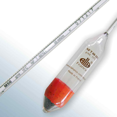 Cam Hidrometre · 0.850–0.900 g/mL, 15 °C referans — Alla France 3504MC085/15-qp