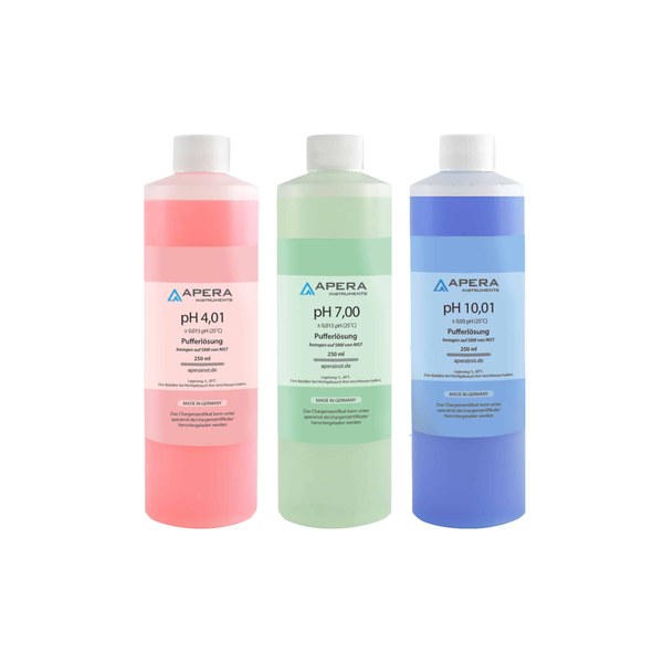 Apera pH4/7/10/3M — Calibration Buffer Solution Kit (pH 4.01, 7.00 & 10.01)