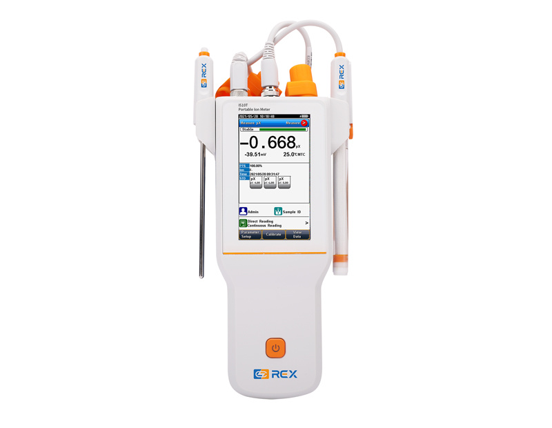 Portatif Tipi Ph/iyon (ise) metre — INESA REX I510T