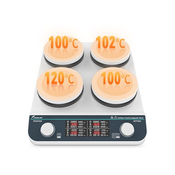Joanlab Çoklu-Konum Isıtmalı Manyetik Karıştırıcı — HHMS-4Max