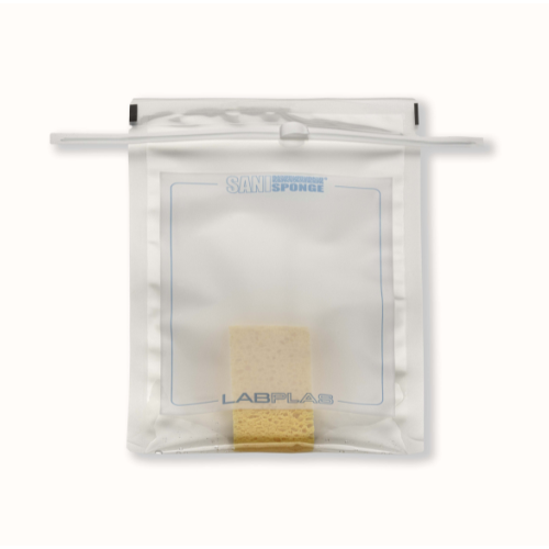 Labplas Sani-Sponge — nötralizörlü steril yüzey örnekleme süngeri (yazı alanlı)
