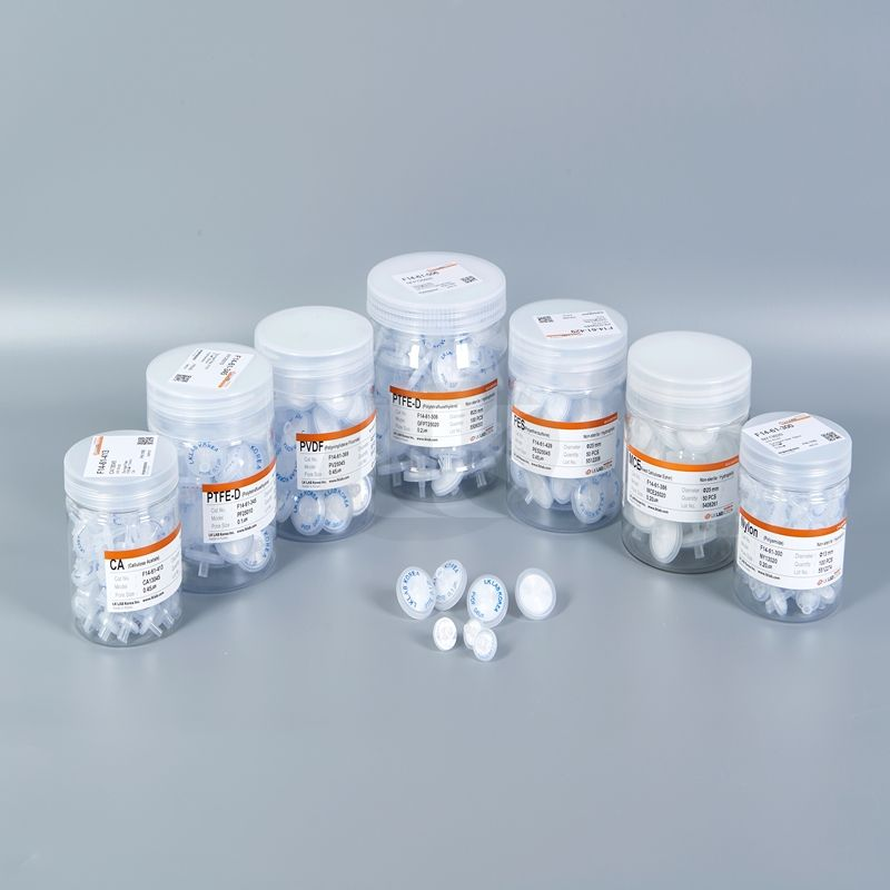 Şırınga Ucu Filtre · LKlab® — tek kullanımlık, MCE/CA/Nylon/PES/PVDF/PTFE