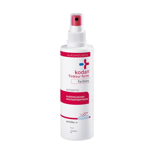 Schülke kodan® Tinktur forte renksiz — propanol bazlı renksiz cilt antiseptiği
