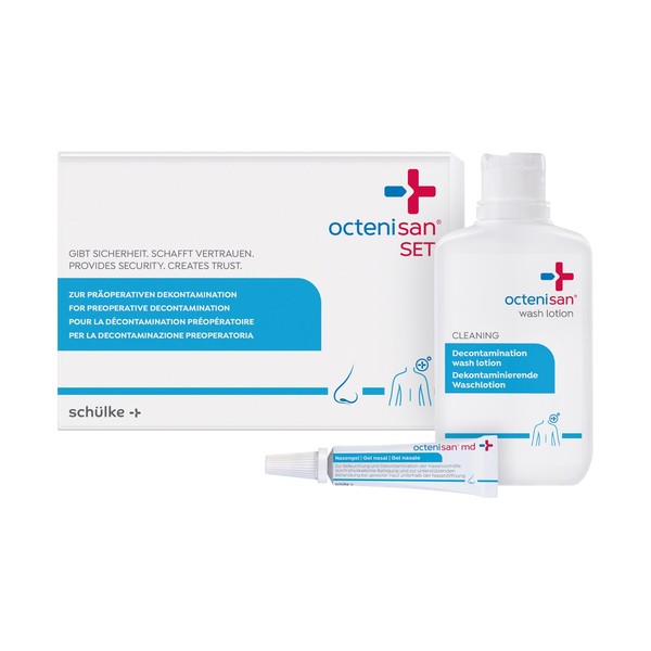 Schülke octenisan® Set — ameliyat öncesi dekolonizasyon seti (yıkama losyonu + burun jeli)