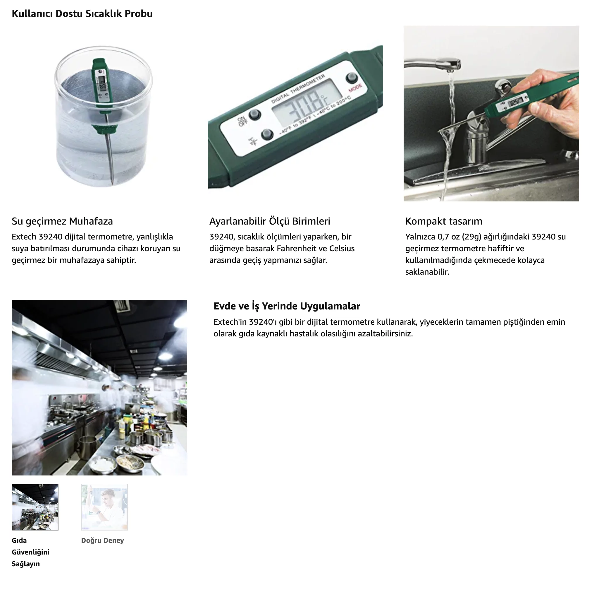 Saplama Tip Termometre Extech Instruments 39240