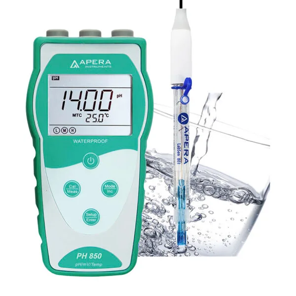 Deiyonize su için Portatif pH Ölçüm Cihazı APERA PH850-PW